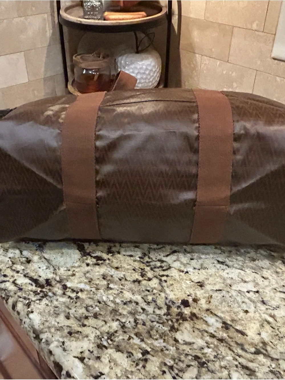 Mario Valentino Travel Duffel bag Brown Unisex Authentic Vintage with coa